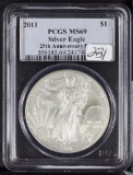 2011 -CGS MS69 25TH ANNIVERSARY SILVER EAGLE