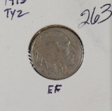 1913- TYPE II BUFFALO NICKEL - XF