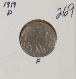 1919-D BUFFALO NICKEL - F