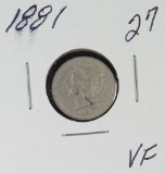 1881 NICKEL THREE CENT PIECE