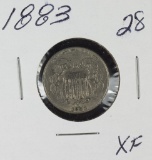 1883 SHIELD NICKEL - XF