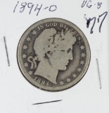 1894-O BARBER HALF DOLLAR - VG