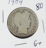 1904 BARBER HALF DOLLAR - G+