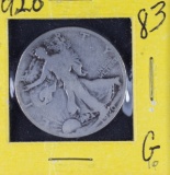 1920 WALKING LIBERTY HALF DOLLAR - G