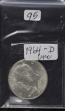 1964-D KENNEDY HALF DOLLAR - UNC