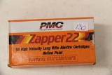 1 Box of 50,  PMC Zapper 22 LR HP