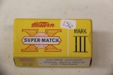 1 Box of 50, Western Super Match Mark III 22 LR