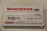 1 Box of 20, Winchester 5.56 mm 55 gr FMJ