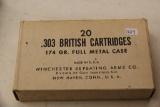 1 Box of 20, Winchester 303 British 174 gr FMC