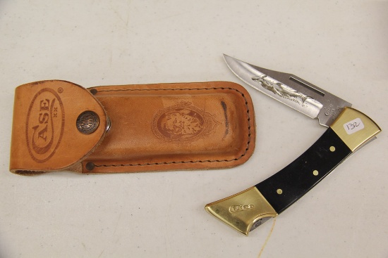 Case 2159L SS Folding Knife with Leather Case