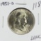 1951-D FRANKLIN HALF DOLLAR -UNC