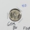 1917 - MERCURY DIME - GEM BU FSB