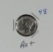 1931-S MERCURY DIME - AU+