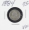 1884 - LIBERTY SEATED DIME - VF