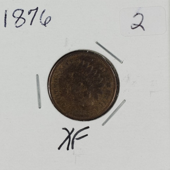 1876 - INDIAN HEAD CENT - XF