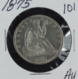 1875 - LIBERTY SEATED HALF DOLLAR - AU