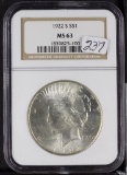 1922 - NGC MS63 PEACE DOLLAR