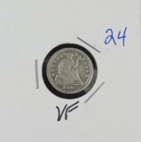 1856 - HALF DIME- VF