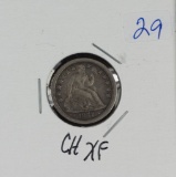 1857-O LIBERTY SEATED DIME -XF