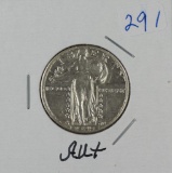 1929-S STANDING LIBERTY QUARTER - AU+