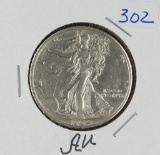 1934 - WALKING LIBERTY HALF DOLLAR - AU