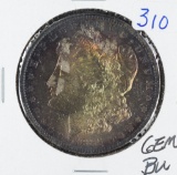 1885-O MORGAN DOLLAR - RAINBOW TONING