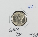 1917 - MERCURY DIME - GEM BU FSB