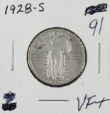 1928-S STANDING LIBERTY QUARTER - VF+