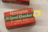 1 Box of 50, Remington Hi-Speed Kleanbore 22 LR
