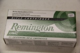 1 Box of 50, Remington 223 Rem 55 gr MC