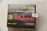 1 Box of 20, Tul Ammo 7.62 x 39 mm 122 gr HP