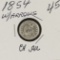 1854 W/ARROWS SEATED LIBERTY HALF DIME - CH AU