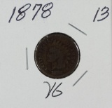 1878 - INDIAN HEAD CENT - VG