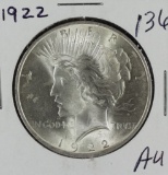 1922 - PEACE DOLLAR - AU