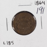 1864- TWO CENT PIECE - POLISHED