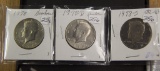 LOT OF 3 - KENNEDY HALF DOLLARS 1978-P, 1978-D,PROOF 1978-S