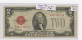 SERIES 1928-D TWO DOLLAR US NOTE RED SEAL