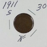 1911-S - LINCOLN CENT - XF