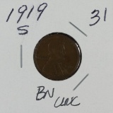 1919-S - LINCOLN CENT - BROWN UNC