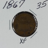 1867 - TWO CENT PIECE - XF