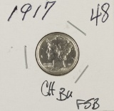 1917 - MERCURY DIME - CH BU - FULL BANDS