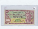SERIES 591 5 CENT MILITARY PAYMENT CERTIFICATE - CU