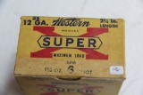 1 Box of 25, Western Super X 12 ga 6 shot 2 3/4
