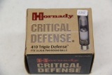 1 Box of 20, Hornady Critical Defense 410 Triple