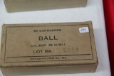 1 Box of 50, Remington 45 cal M1911 Ball