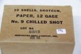 1 Box of 10, Remington 12 ga Paper #9 Chilled