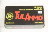 1 Box of 50, Tul Ammo 30 Carbine 110 gr FMJ