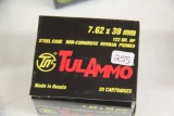 1 Box of 50, Tul Ammo 7.62 x 39 mm 122 gr HP