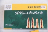 1 Box of 20, Sellier & Bellot 223 Rem 55 gr FMJ