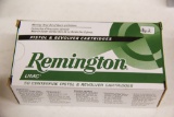 1 Box of 50, Remington 38 spl +P 125 gr SJHP